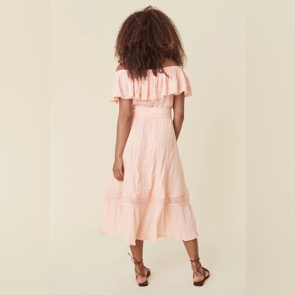 Free People X SPELL Cassie Lace gown in Petal Size XL - Picture 7 of 15